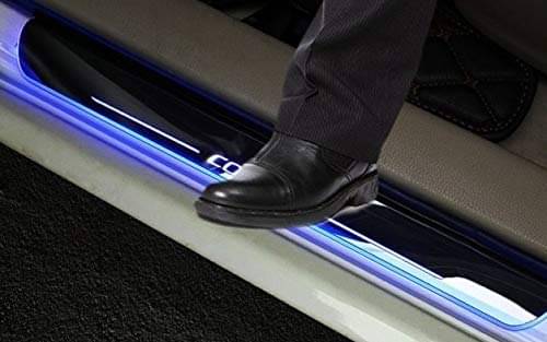 SureStrive Balck Beauty Car Footstep With Led Door Scuff Plate Led Type Blue Light for Volkswagen Polo GTI All Model Set of-4 SureStrive Balck Beauty Car Footstep With Led Door Scuff Plate Led Type Blue Light for Volkswagen Polo GTI All Model Set of-4
