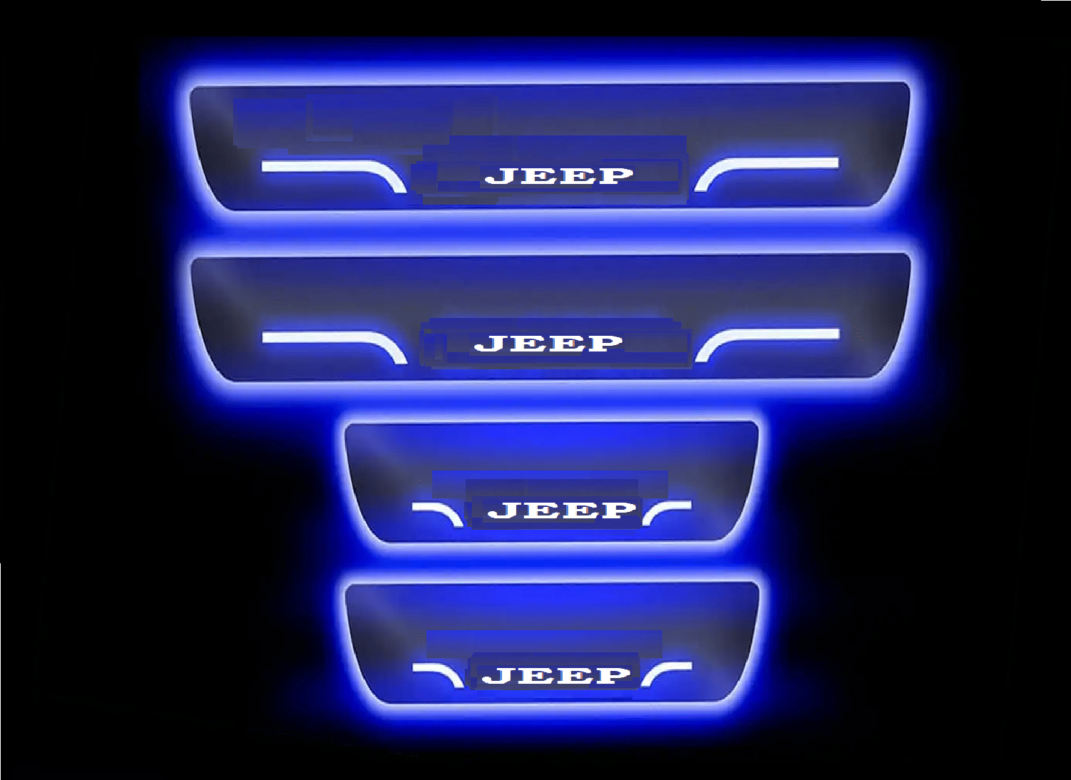 SureStrive Balck Beauty Car Footstep With Led Door Scuff Plate Led Type Blue Light for Jeep Compass All Model Set of-4     			SureStrive Balck Beauty Car Footstep With Led Door Scuff Plate Led Type Blue Light for Jeep Compass All Model Set of-4