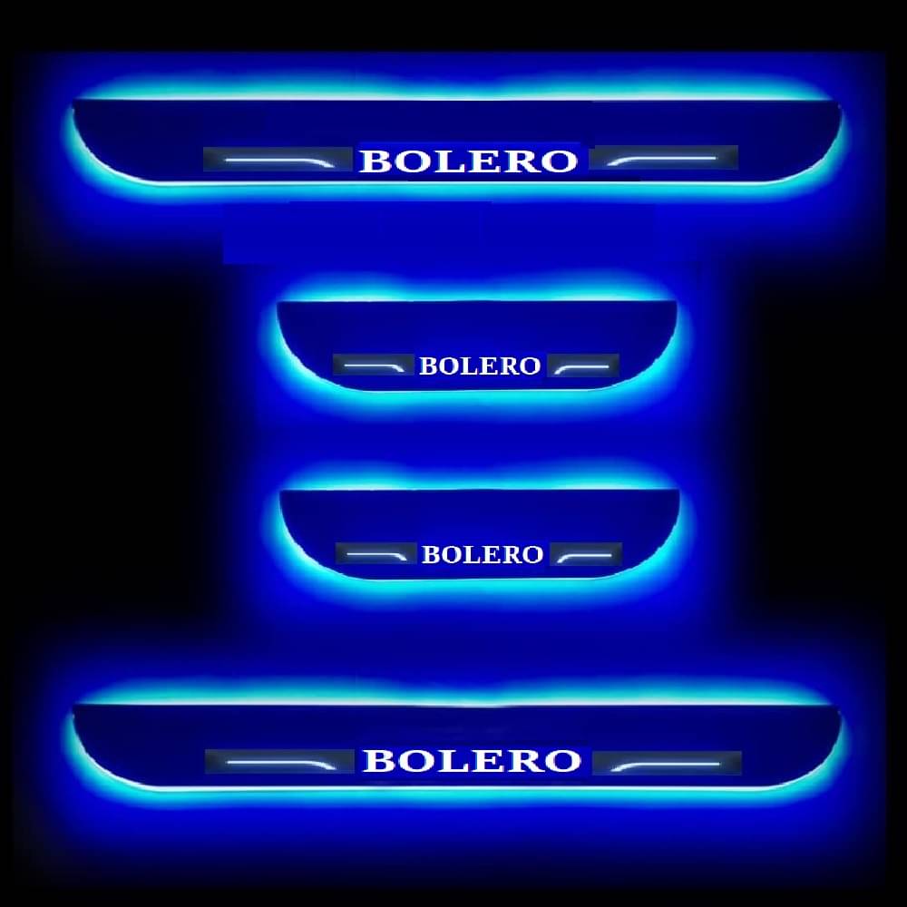 SureStrive Balck Beauty Car Footstep With Led Door Scuff Plate Led Type Blue Light for Mahindra Bolero All Model Set of-4     			SureStrive Balck Beauty Car Footstep With Led Door Scuff Plate Led Type Blue Light for Mahindra Bolero All Model Set of-4