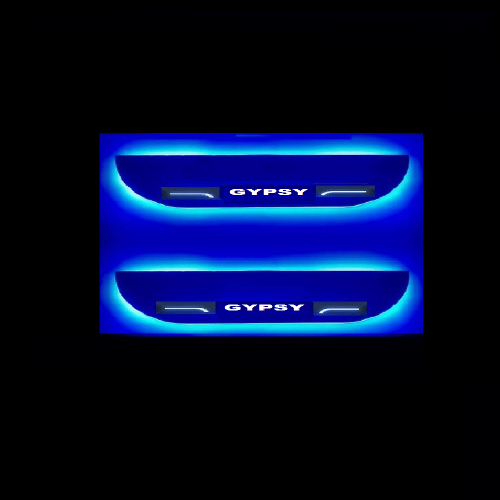SureStrive Balck Beauty Car Footstep With Led Door Scuff Plate Led Type Blue Light for Maruti Suzuki Gypsy All Model Set of-4 SureStrive Balck Beauty Car Footstep With Led Door Scuff Plate Led Type Blue Light for Maruti Suzuki Gypsy All Model Set of-4