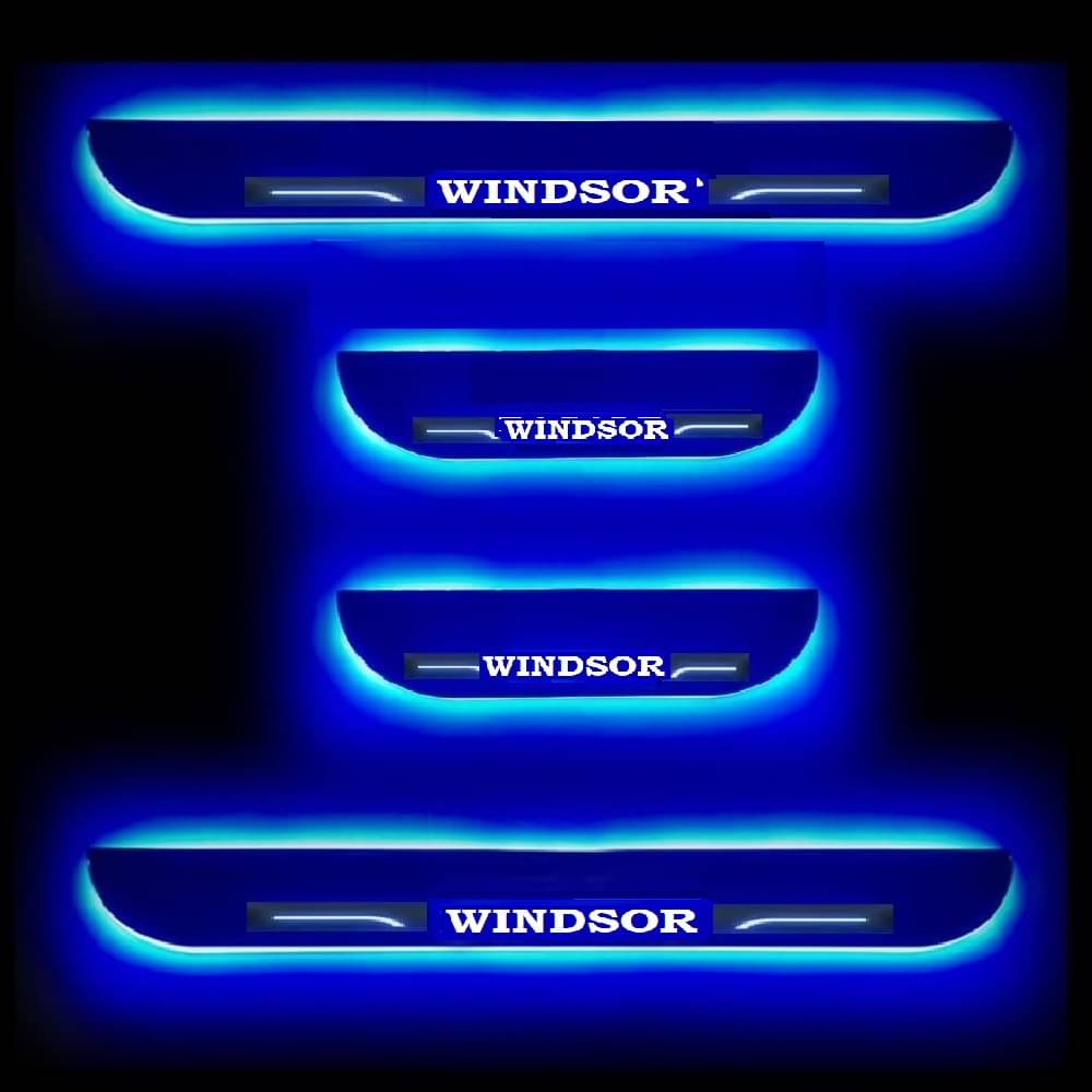 SureStrive Balck Beauty Car Footstep With Led Door Scuff Plate Led Type Blue Light for MG Windsor EV All Model Set of-4 SureStrive Balck Beauty Car Footstep With Led Door Scuff Plate Led Type Blue Light for MG Windsor EV All Model Set of-4
