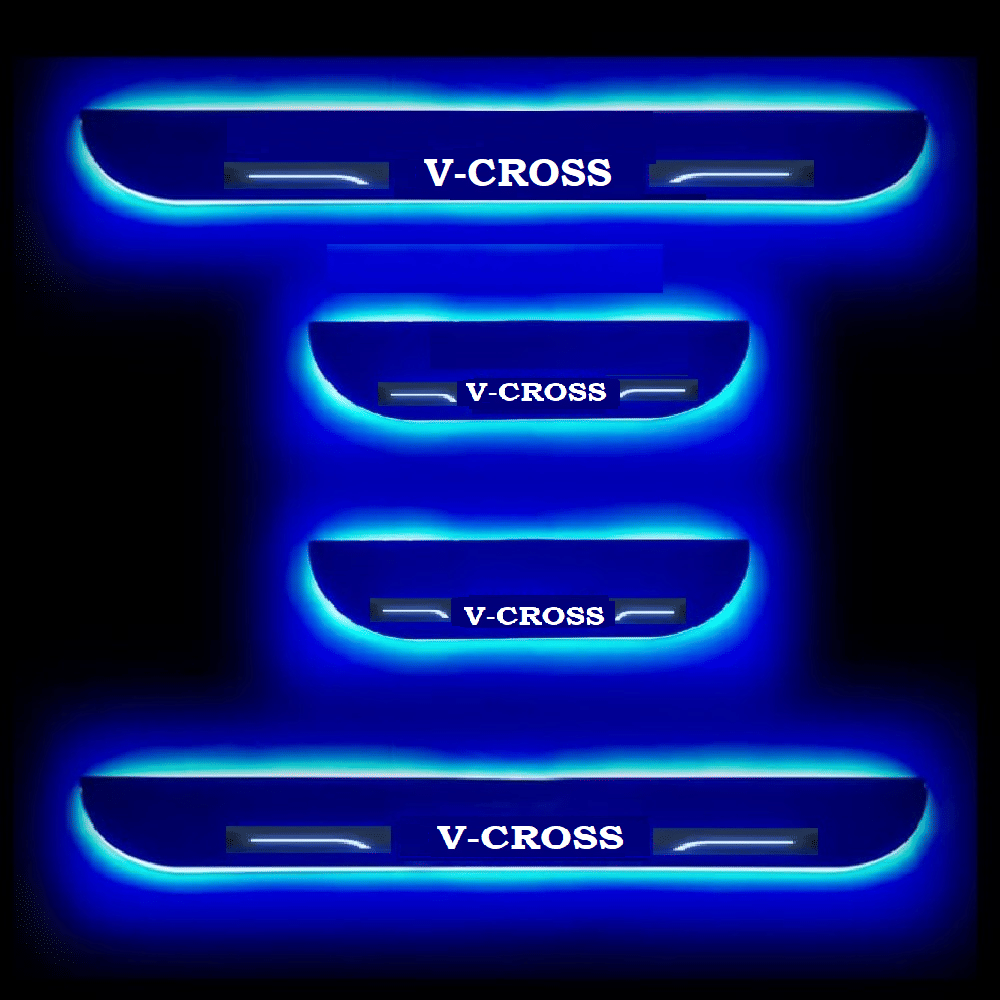 SureStrive Balck Beauty Car Footstep With Led Door Scuff Plate Led Type Blue Light for Isuzu D-Max V-Cross All Model Set of-4 SureStrive Balck Beauty Car Footstep With Led Door Scuff Plate Led Type Blue Light for Isuzu D-Max V-Cross All Model Set of-4