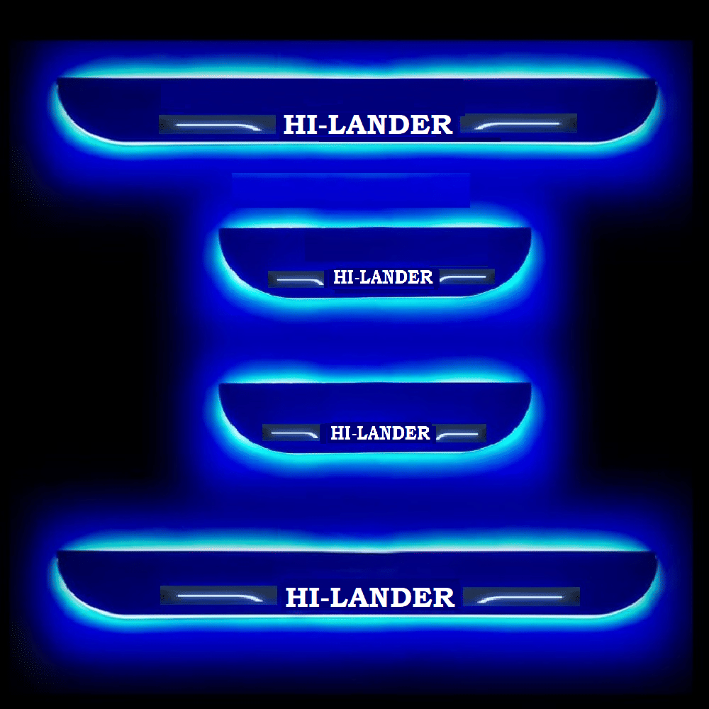 SureStrive Balck Beauty Car Footstep With Led Door Scuff Plate Led Type Blue Light for Toyota Hilander All Model Set of-4 SureStrive Balck Beauty Car Footstep With Led Door Scuff Plate Led Type Blue Light for Toyota Hilander All Model Set of-4
