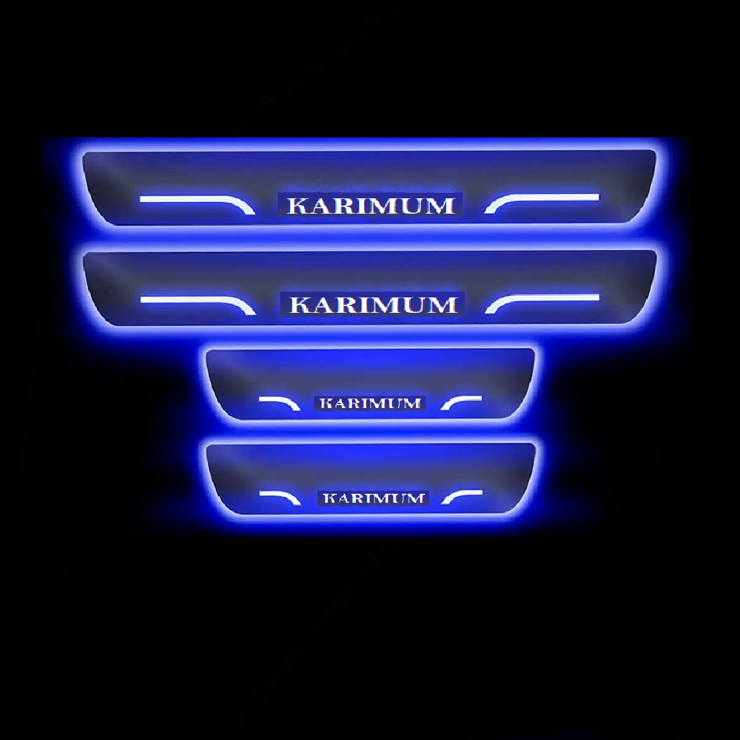     			SureStrive Balck Beauty Car Footstep With Led Door Scuff Plate Led Type Blue Light for Maruti Suzuki Karimun All Model Set of-4
