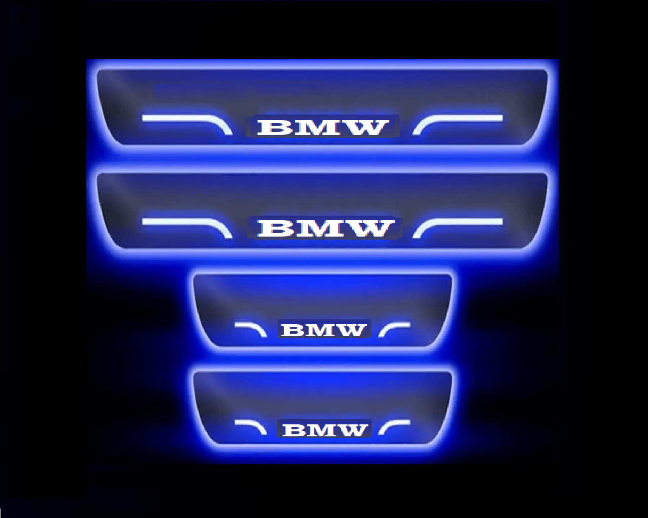 SureStrive Balck Beauty Car Footstep With Led Door Sill Scuff Plate Leg Plate Led Type Blue Color Light for BMW LOGO All Model Set of-4 SureStrive Balck Beauty Car Footstep With Led Door Sill Scuff Plate Leg Plate Led Type Blue Color Light for BMW LOGO All Model Set of-4
