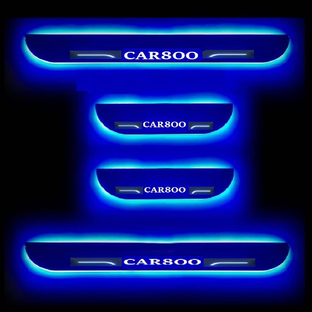     			SureStrive Balck Beauty Car Footstep With Led Door Scuff Plate Led Type Blue Light for Maruti Suzuki Car-800 All Model Set of-4