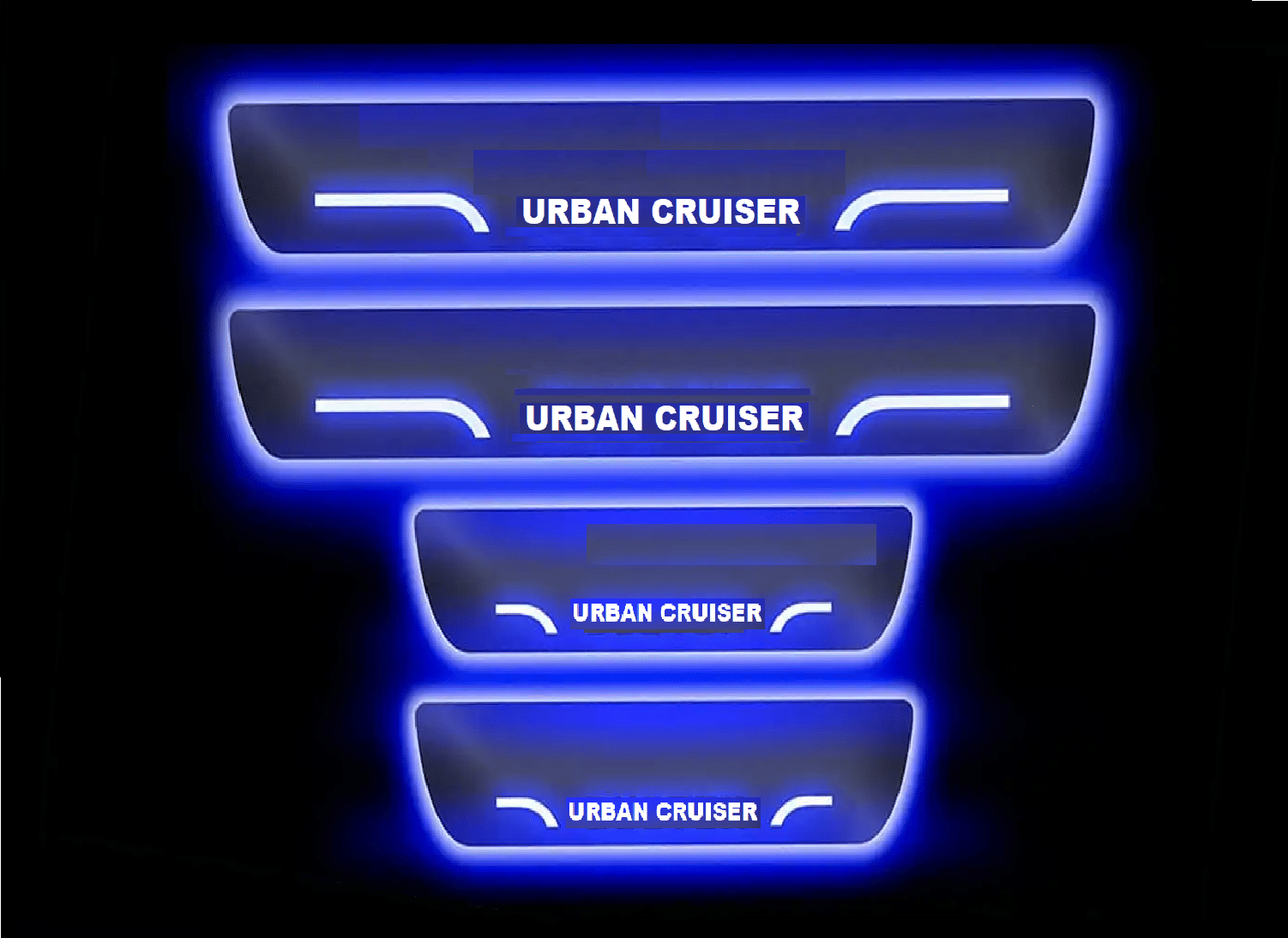 SureStrive Balck Beauty Car Footstep With Led Door Scuff Plate Led Type Blue Light for Toyota Urban Cruiser All Model Set of-4 SureStrive Balck Beauty Car Footstep With Led Door Scuff Plate Led Type Blue Light for Toyota Urban Cruiser All Model Set of-4