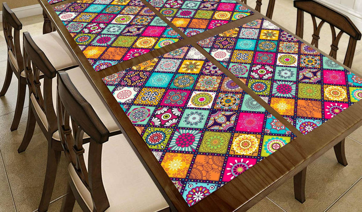 THE LION'S SHARE PVC Graphic Rectangle Table Mats ( 40 cm x 30 cm ) Pack of 6 - Multi THE LION'S SHARE PVC Graphic Rectangle Table Mats ( 40 cm x 30 cm ) Pack of 6 - Multi