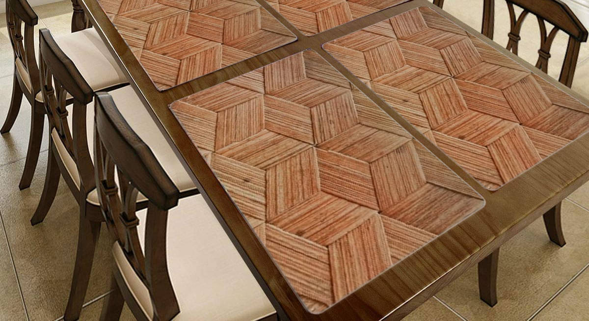     			THE LION'S SHARE PVC Graphic Rectangle Table Mats ( 40 cm x 30 cm ) Pack of 6 - Multi