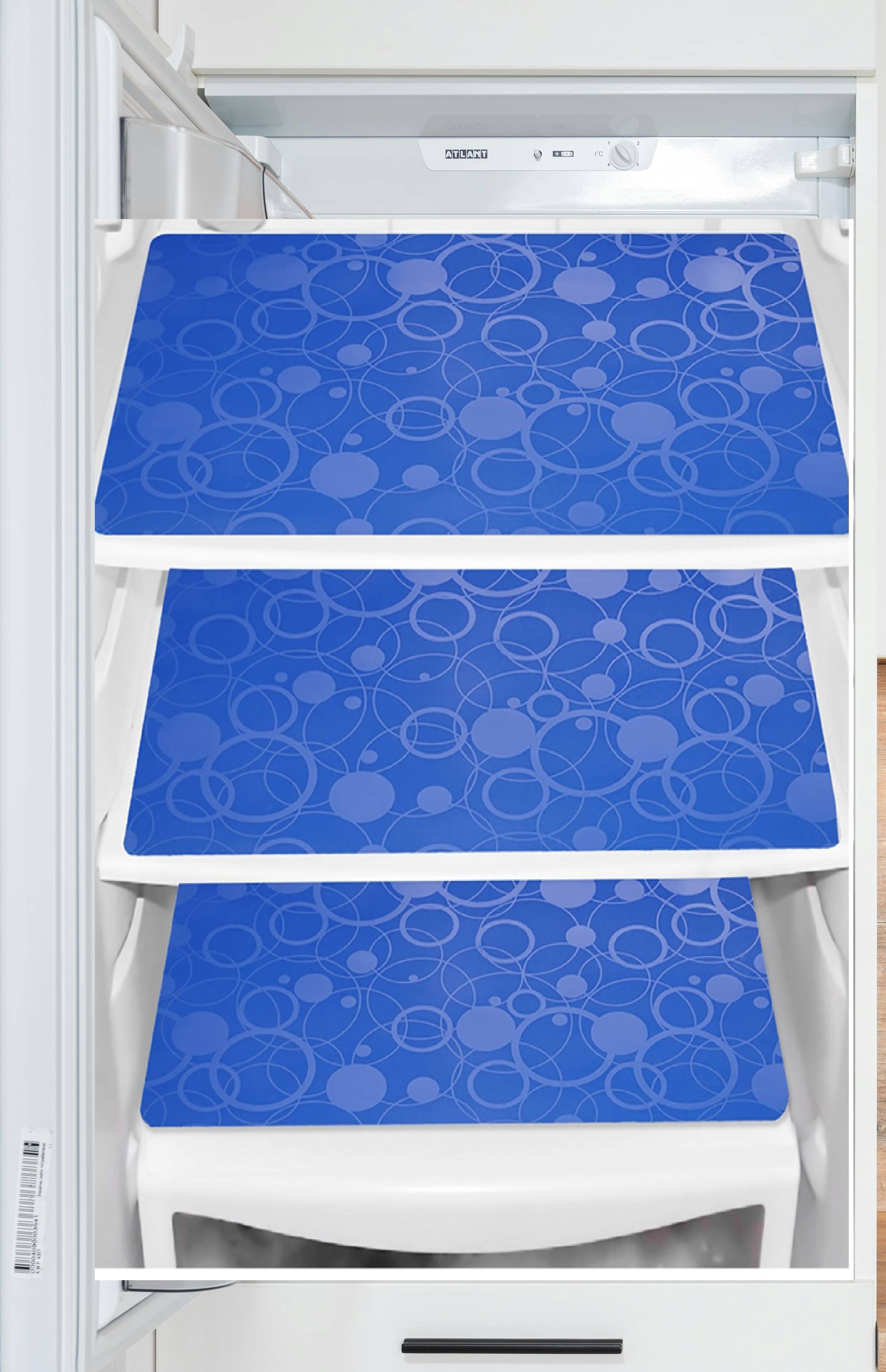 THE LION'S SHARE PVC Floral Fridge Mats ( 40 30 ) Pack of 3 - Multicolor     			THE LION'S SHARE PVC Floral Fridge Mats ( 40 30 ) Pack of 3 - Multicolor