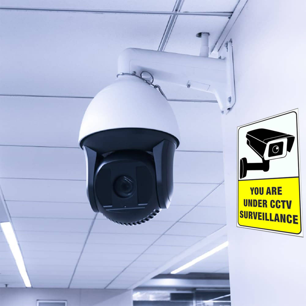     			Tatmods CCTV Surveillance Warning Sign Board –  8x12 Inch – Security Notice for Home, Office, Shop