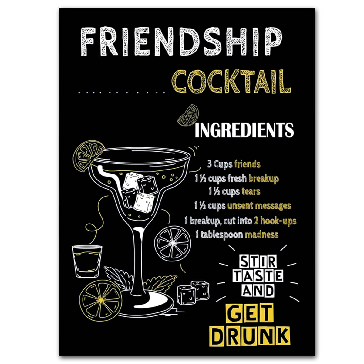 Tatmods™ Friendship Quart Wall Poster For Home Decor Vinayl Sticker 300GSM Thick (12X18 inch)     			Tatmods™ Friendship Quart Wall Poster For Home Decor Vinayl Sticker 300GSM Thick (12X18 inch)