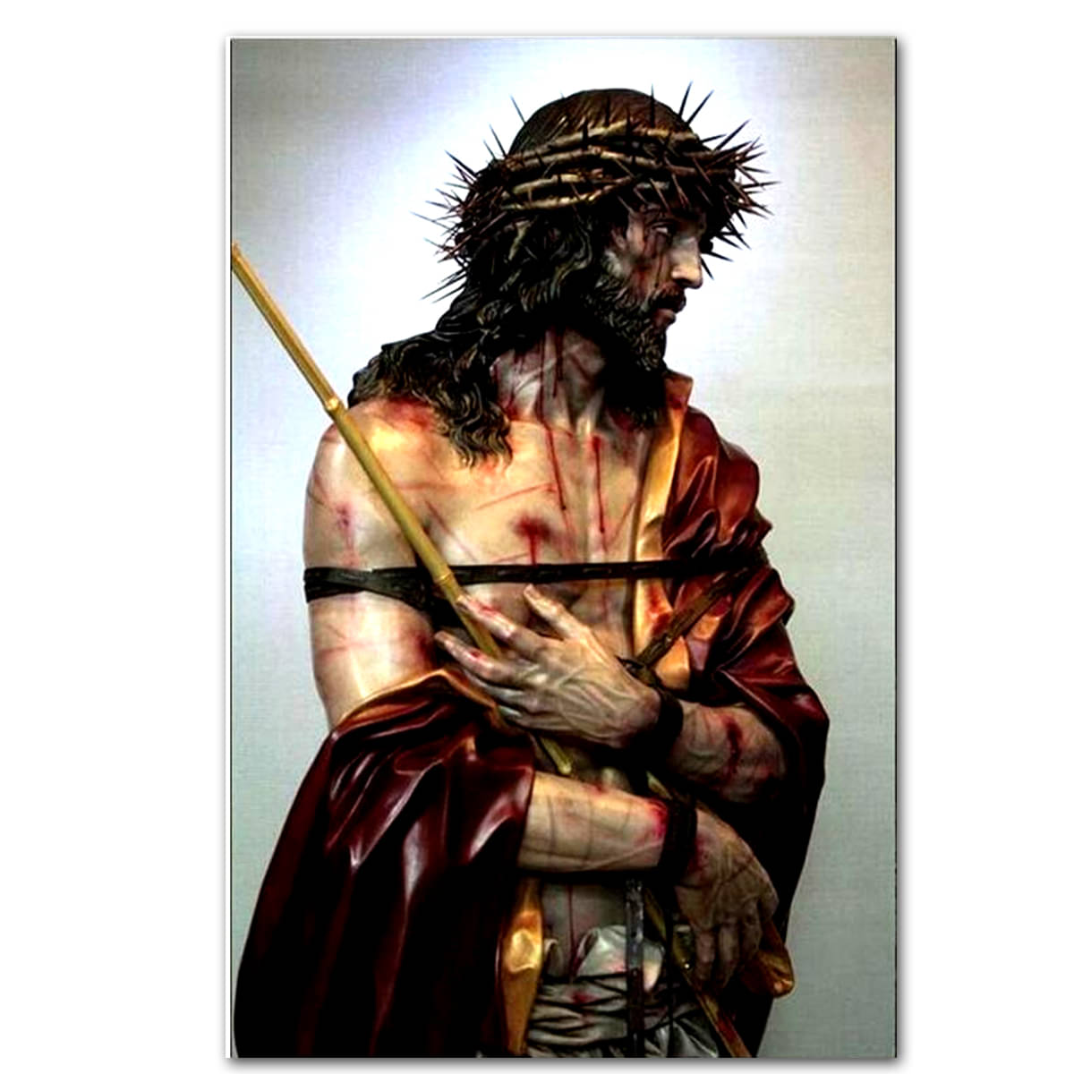     			Tatmods™ Jesus Ingerd Red Wall Poster For Home Decor Vinayl Sticker (13x19 inch)