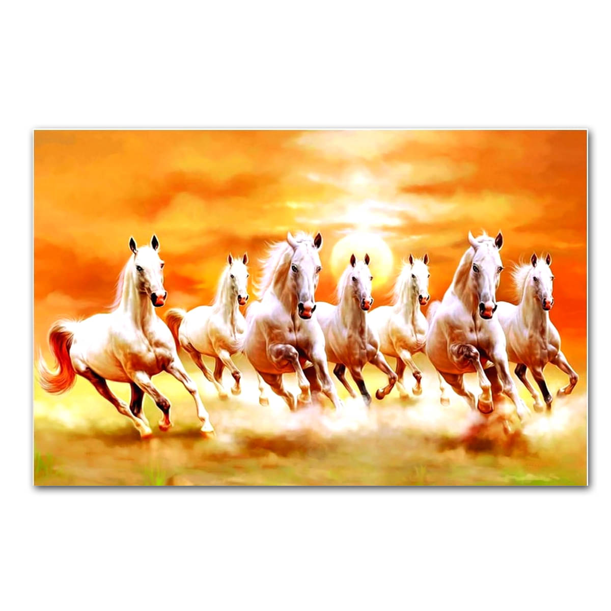     			Tatmods™ Seven Horse Wall Poster For Home Decor Vinayl Sticker (13x19 inch)