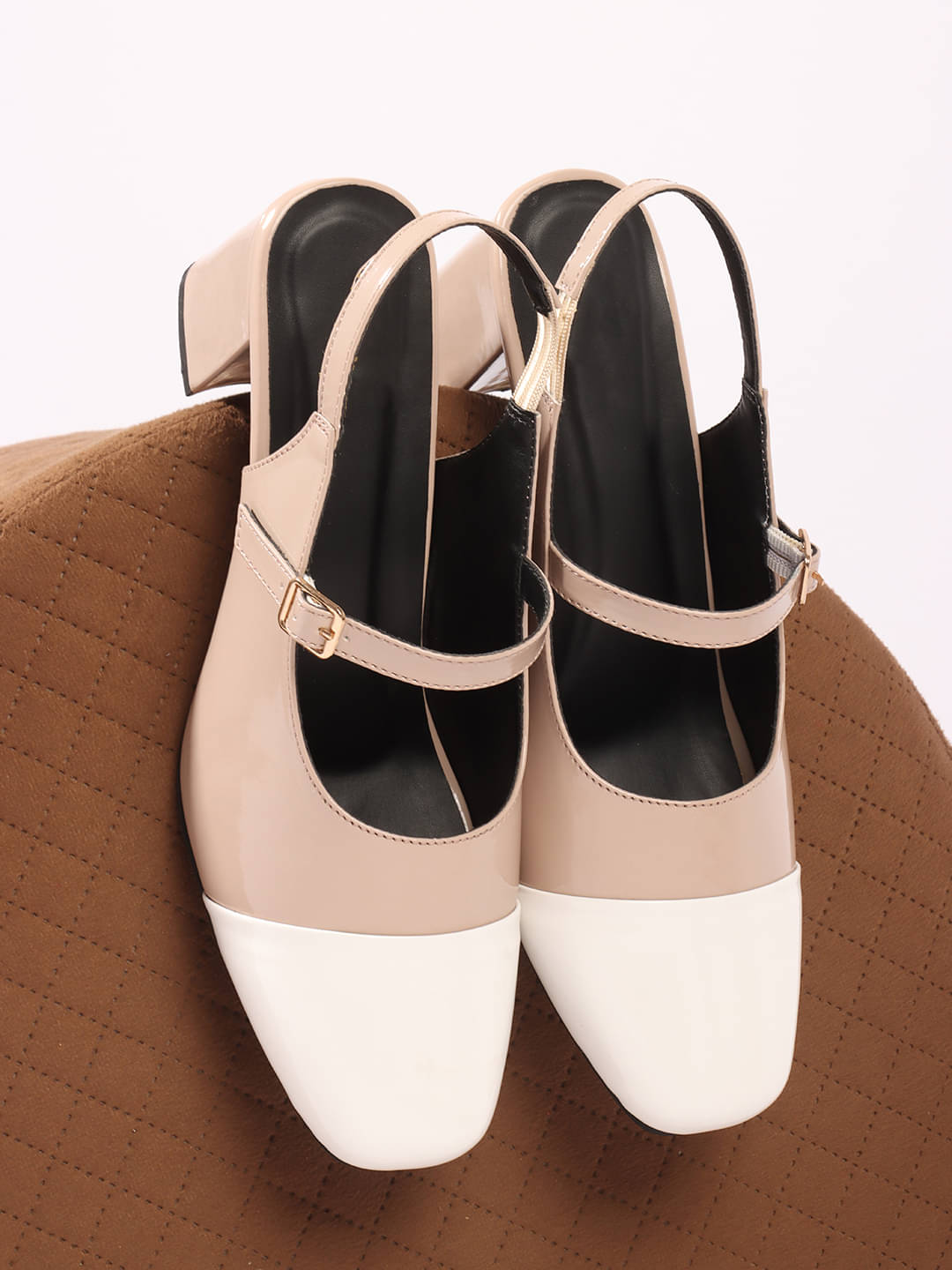     			Try me Beige Women's Sandal Heels
