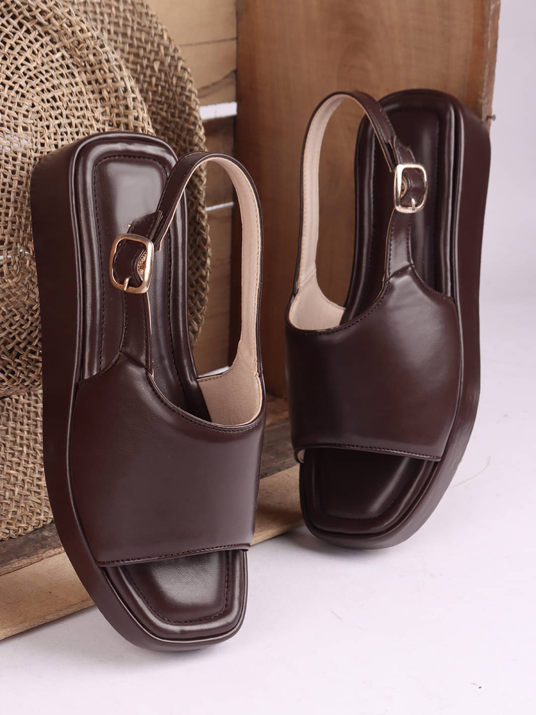 Try me Brown Women's Sandal Heels     			Try me Brown Women's Sandal Heels