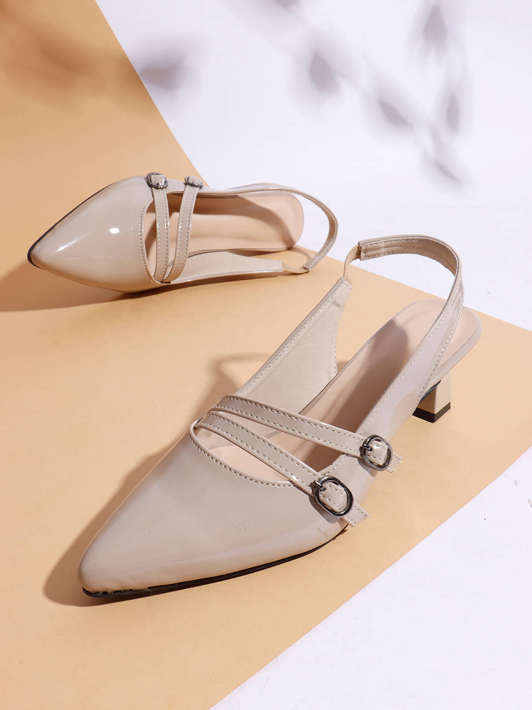     			Try me Cream Women's Sandal Heels