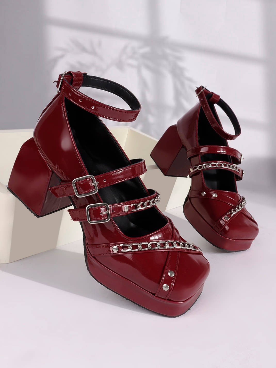 Try me Maroon Women's Sandal Heels Try me Maroon Women's Sandal Heels