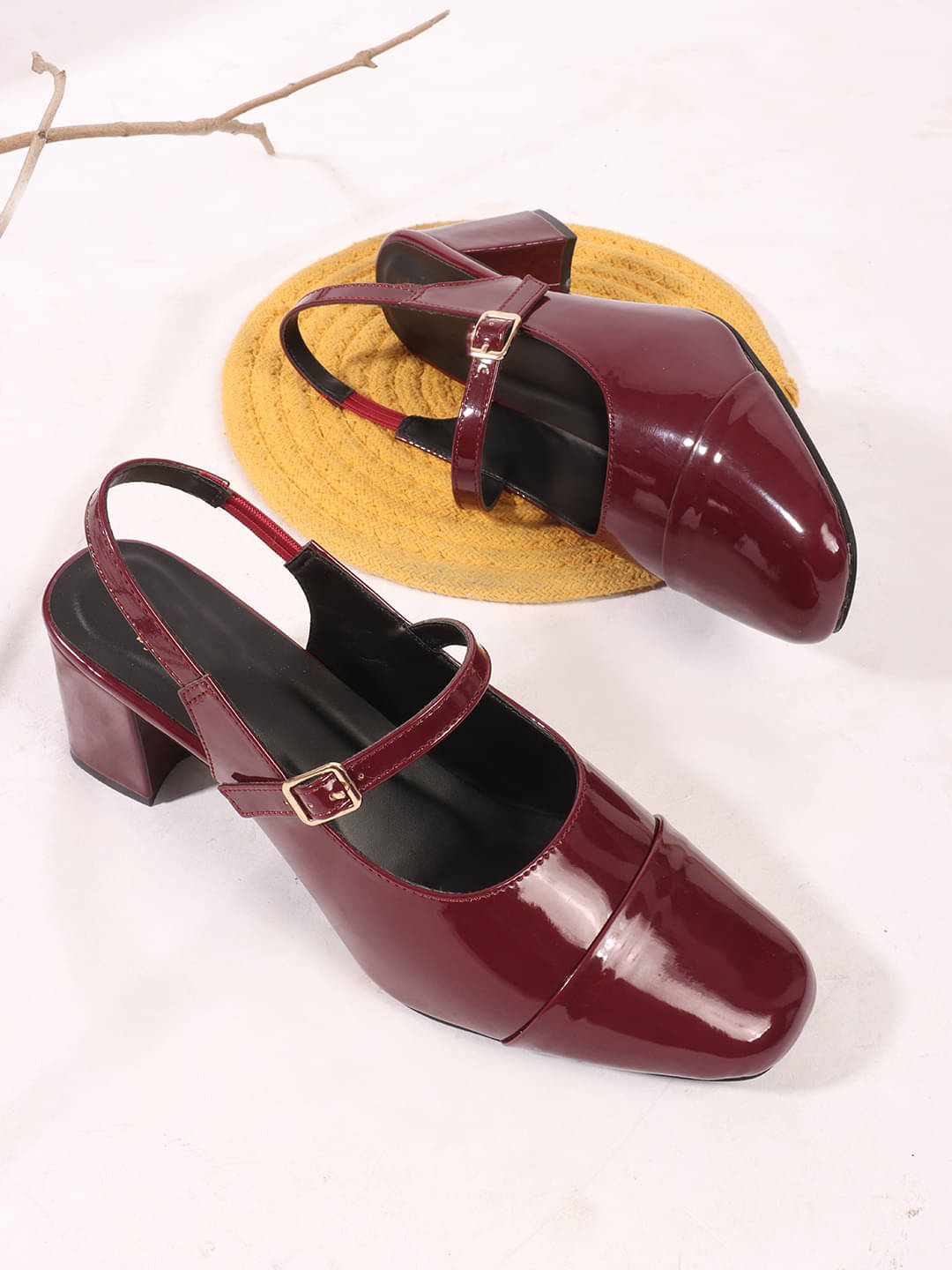     			Try me Maroon Women's Sandal Heels