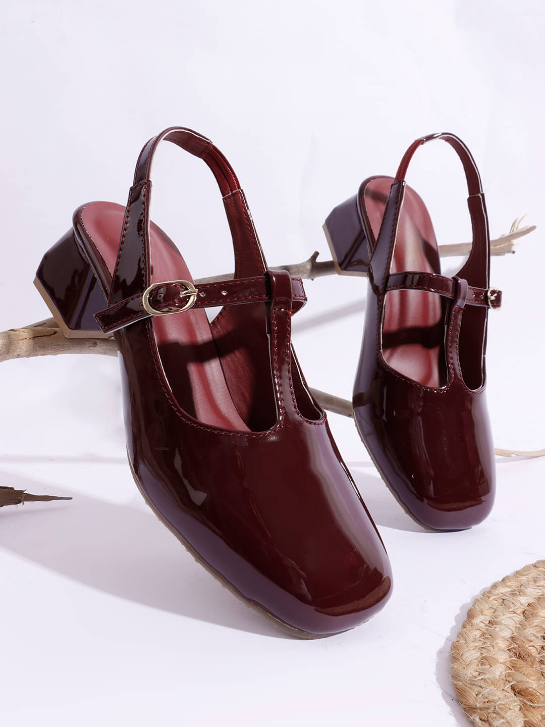     			Try me Maroon Women's Sandal Heels
