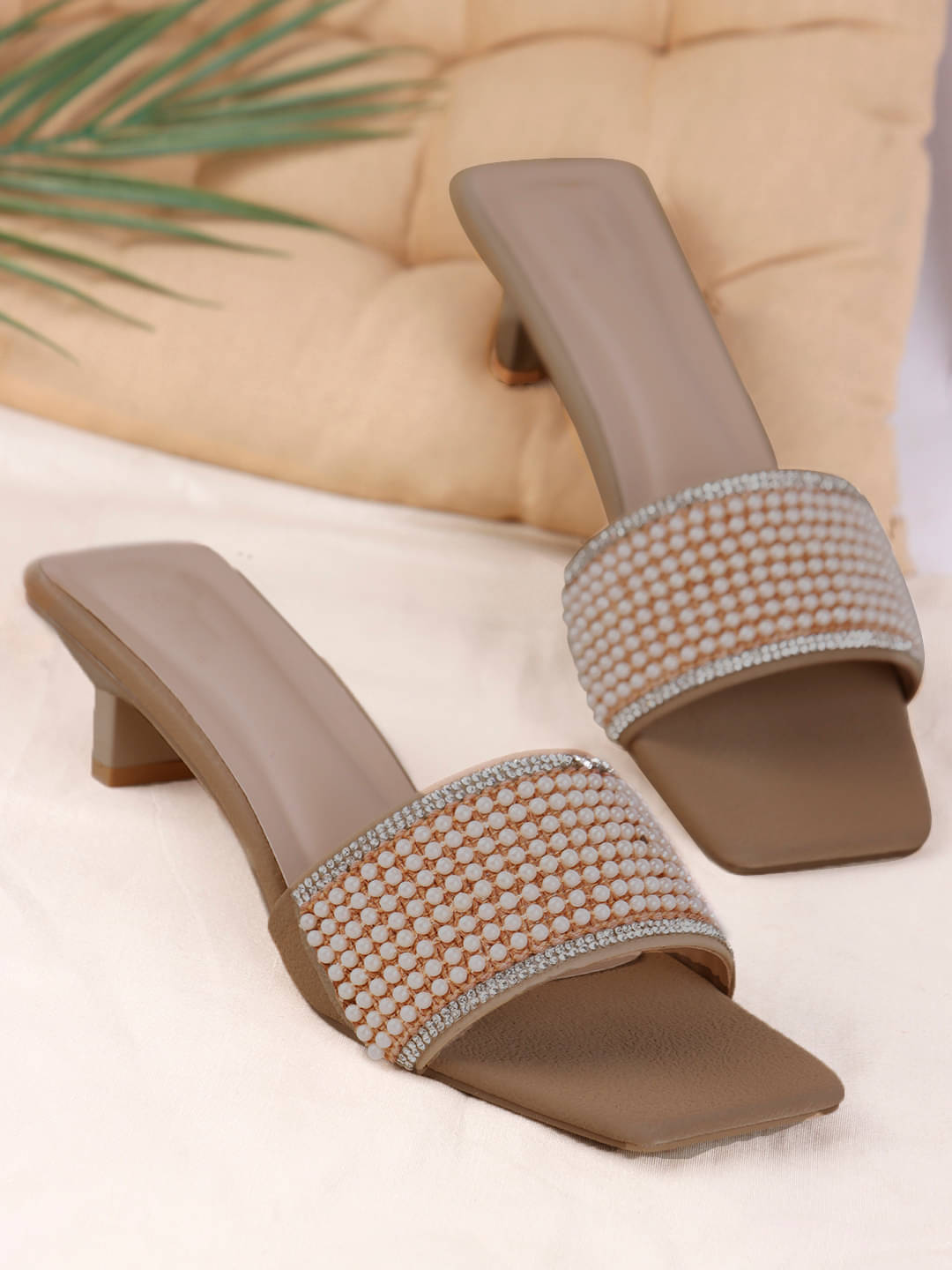     			Try me Tan Women's Sandal Heels