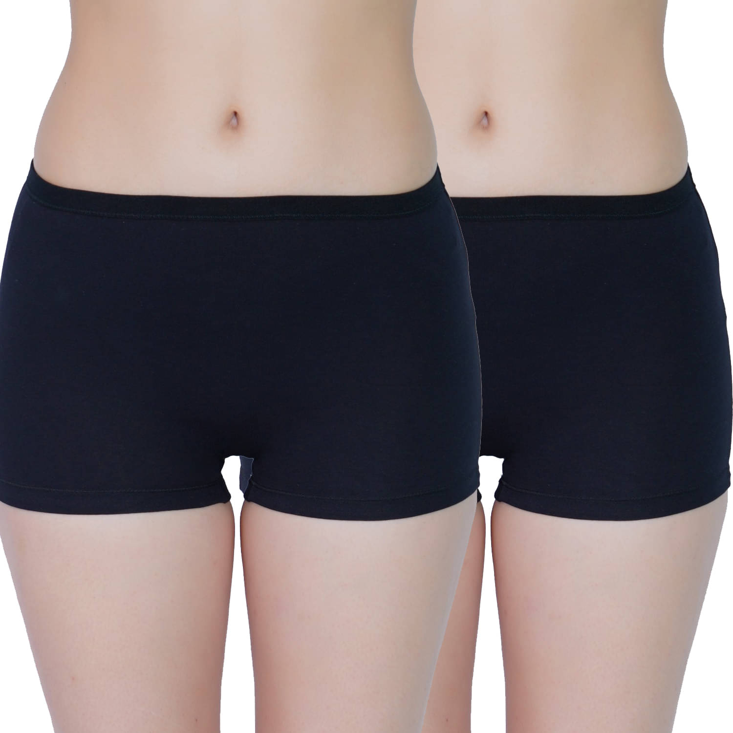     			WOMCARE Cotton Lycra Briefs ( Black , Pack of 2 )