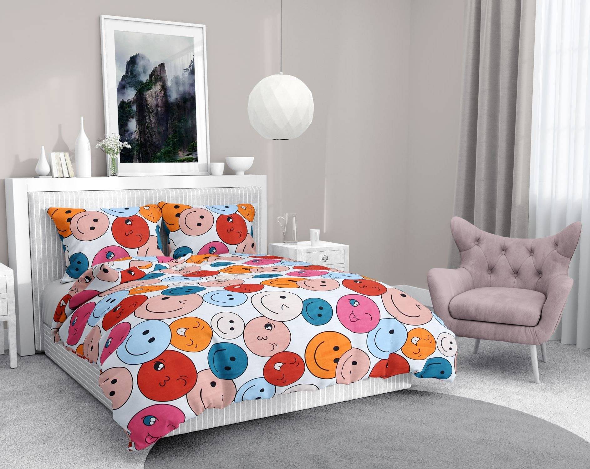 Welhouse India Cotton 1 Double Bedsheet with 2 Pillow Covers ( Multicolor ) Welhouse India Cotton 1 Double Bedsheet with 2 Pillow Covers ( Multicolor )