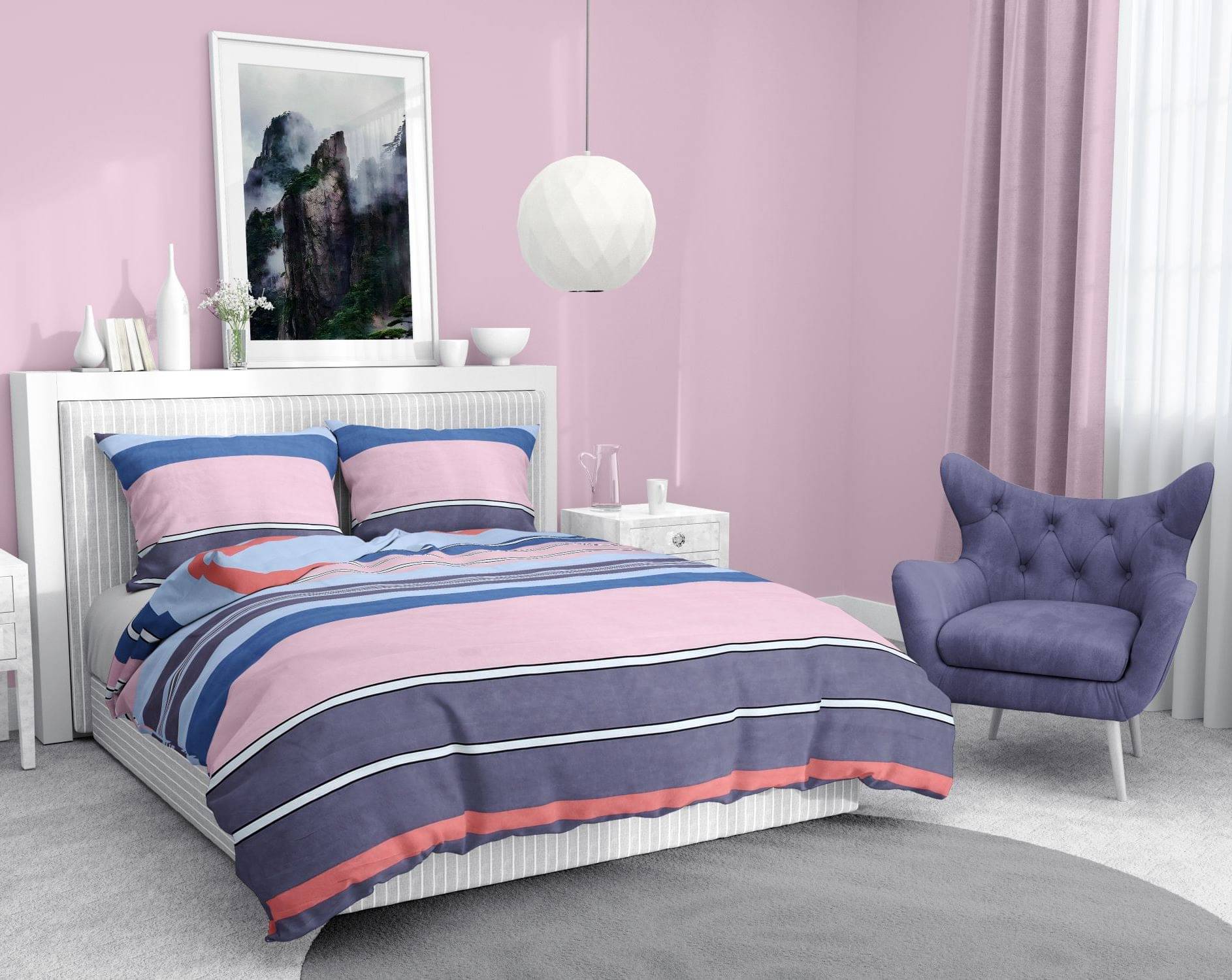     			Welhouse India Cotton 1 Double Bedsheet with 2 Pillow Covers ( Multicolor )
