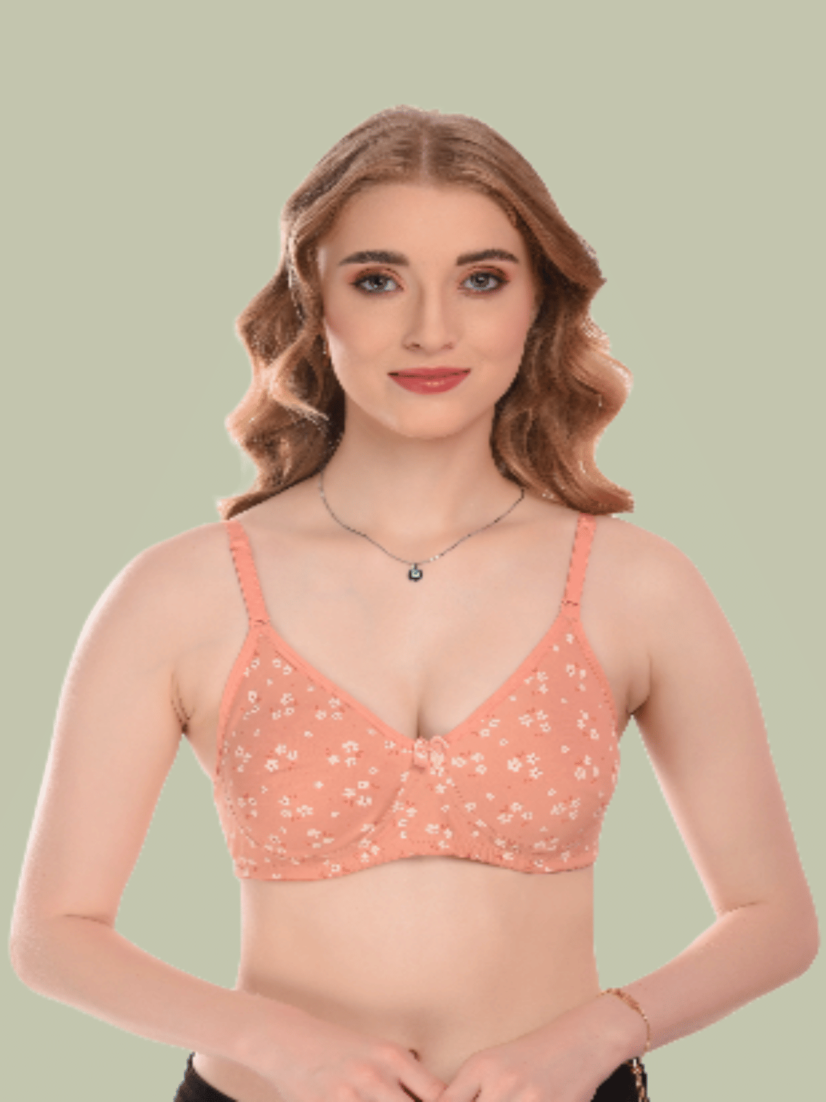 bodyaan Pack of 1 Cotton Blend Non Padded Push Up Bra For Women ( Orange ) bodyaan Pack of 1 Cotton Blend Non Padded Push Up Bra For Women ( Orange )