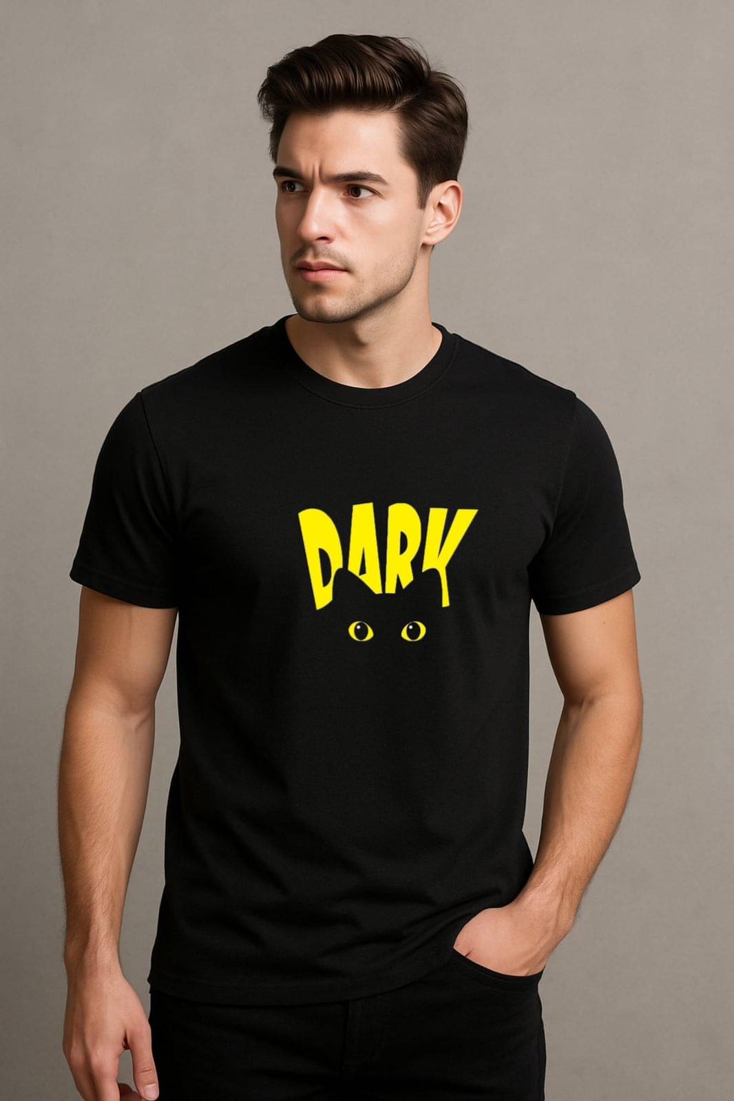 kanuors Hawk Men Cotton Blend Regular Fit Printed T-Shirt ( Black ) kanuors Hawk Men Cotton Blend Regular Fit Printed T-Shirt ( Black )