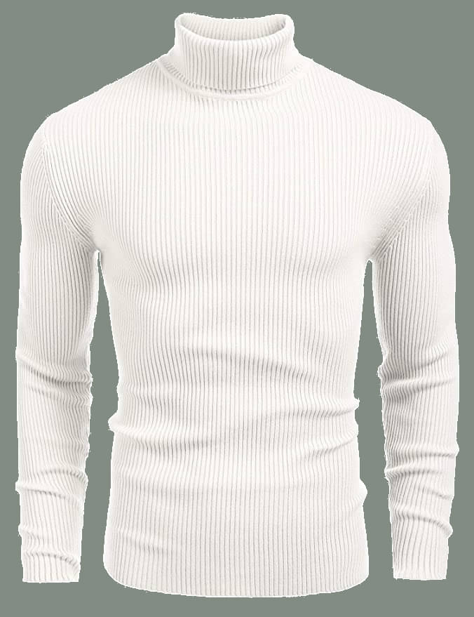     			nikline Woollen High Neck Men's Sweatshirt - White ( Pack of 1 )