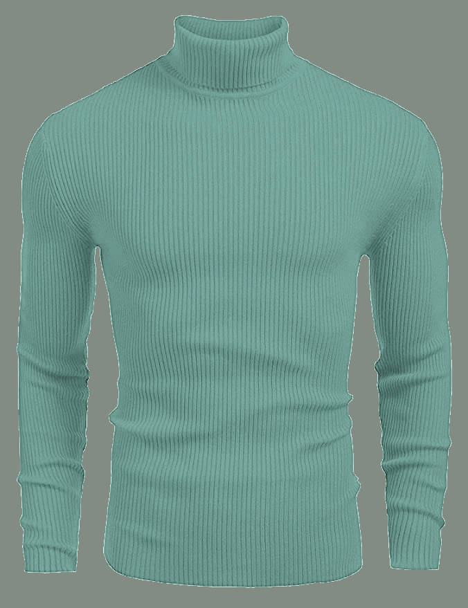     			nikline Woollen High Neck Men's Sweatshirt - Sea Green ( Pack of 1 )