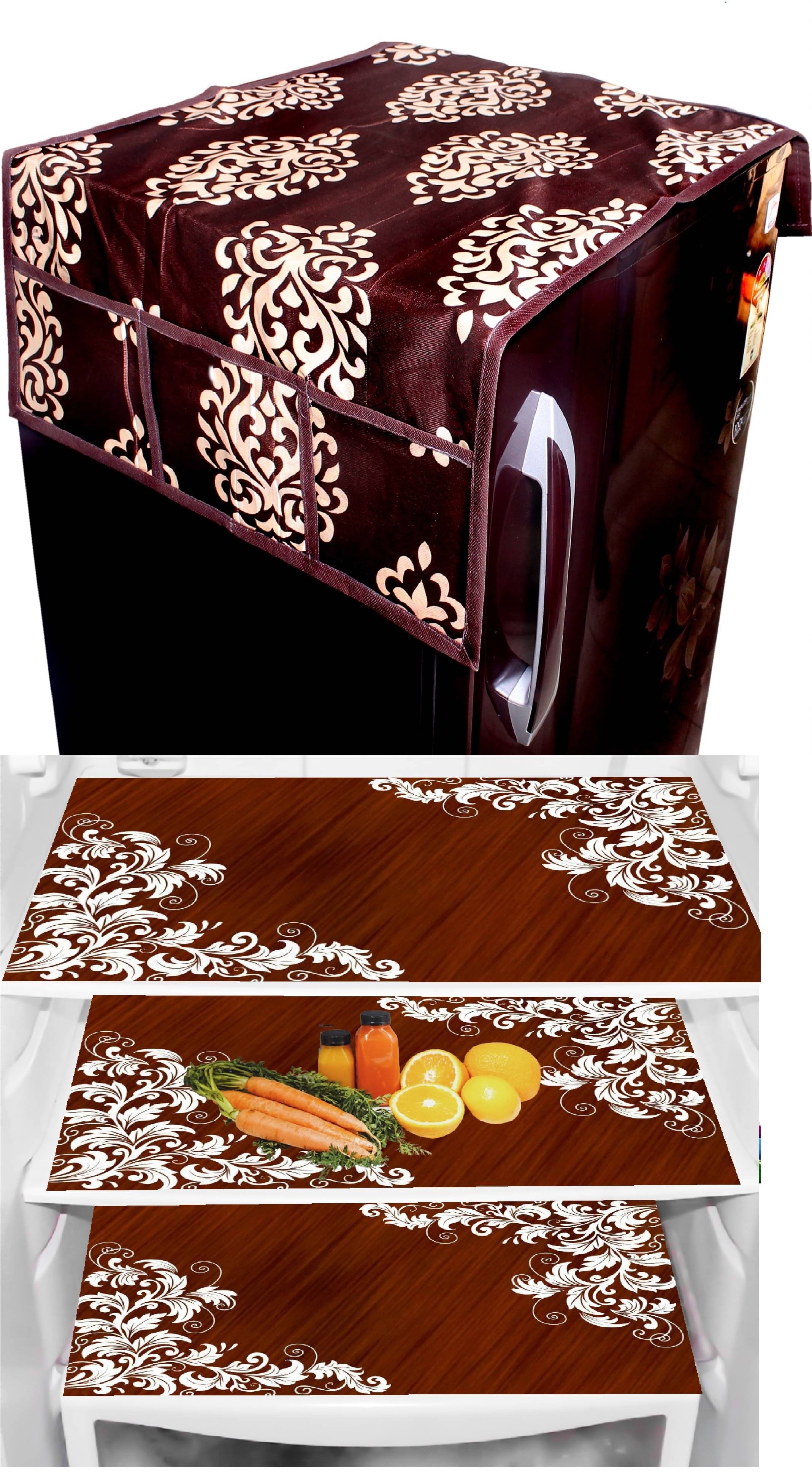 trendy Rabbit Polyester Blend Floral Fridge Mat & Cover ( 99 53 ) Pack of 4 - Multicolor trendy Rabbit Polyester Blend Floral Fridge Mat & Cover ( 99 53 ) Pack of 4 - Multicolor