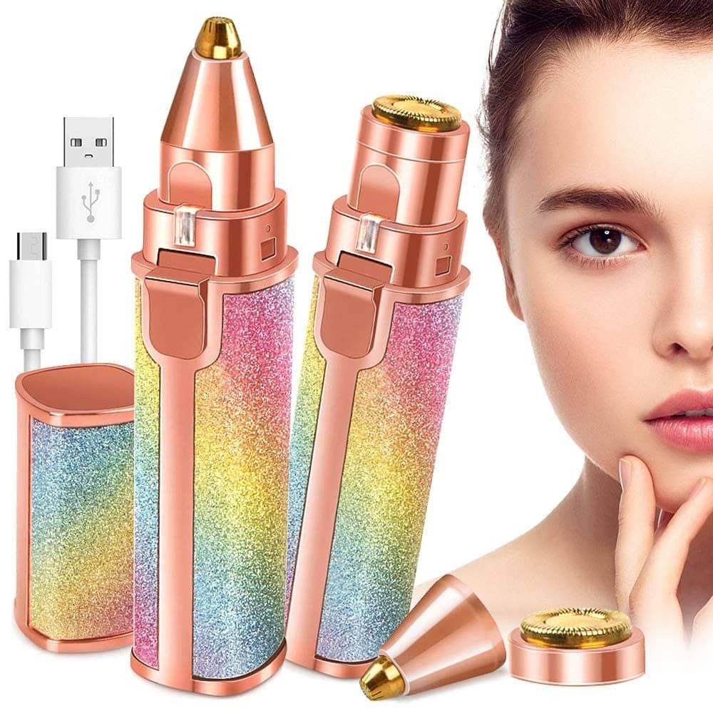     			2-in-1 Rechargeable Eyebrow Epilators For Women, Facial Hair Removal Eyebrow Tri Eyebrow Trimmer Multicolor Cordless Eyebrow Trimmer With 120 minutes Runtime