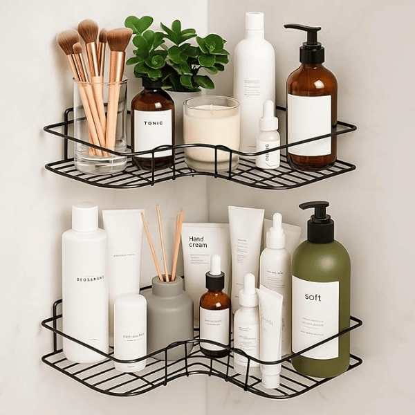 2 pis combo of the Self-Adhesive Metal Bathroom Corner Rack Storage Shelves Bathroom Shelf/Shelves Corner 2 pis combo of the Self-Adhesive Metal Bathroom Corner Rack Storage Shelves Bathroom Shelf/Shelves Corner