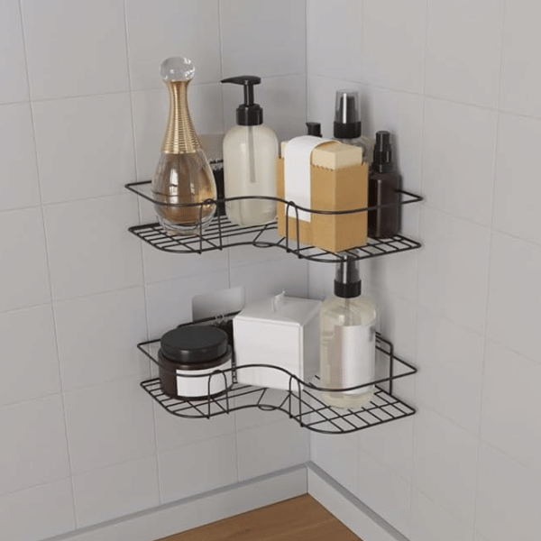 2 pis combo of the Self-Adhesive Metal Bathroom Corner Rack Storage Shelves Bathroom Shelf/Shelves Corner 2 pis combo of the Self-Adhesive Metal Bathroom Corner Rack Storage Shelves Bathroom Shelf/Shelves Corner