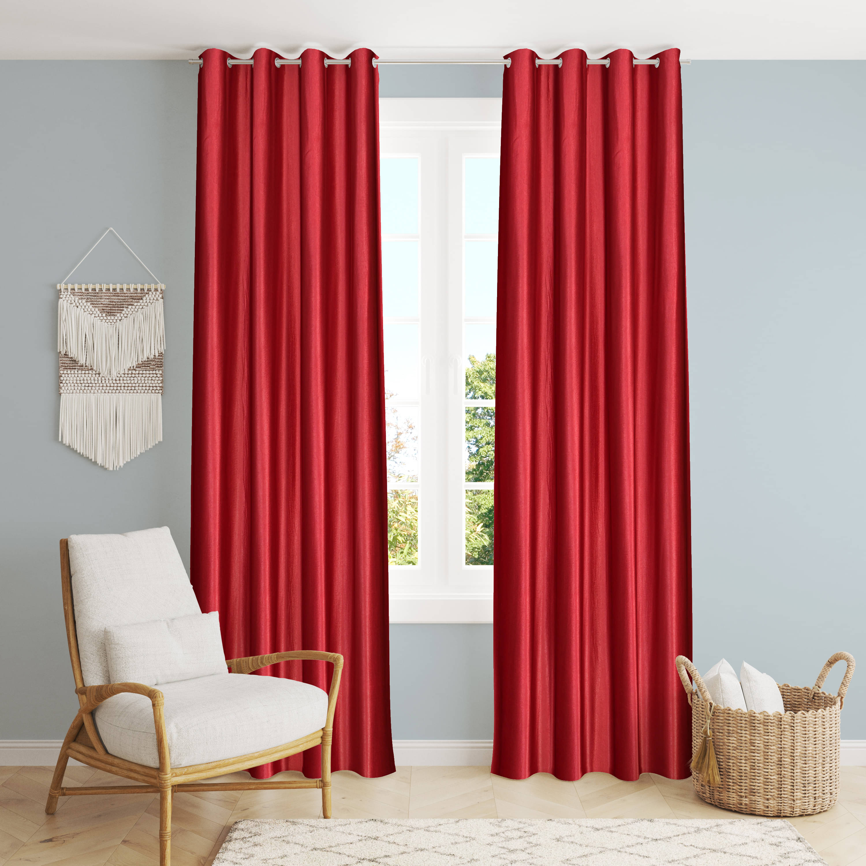 AADI TRADERS Solid Semi-Transparent Eyelet Curtain 5 ft ( Pack of 1 ) - Multi Color AADI TRADERS Solid Semi-Transparent Eyelet Curtain 5 ft ( Pack of 1 ) - Multi Color