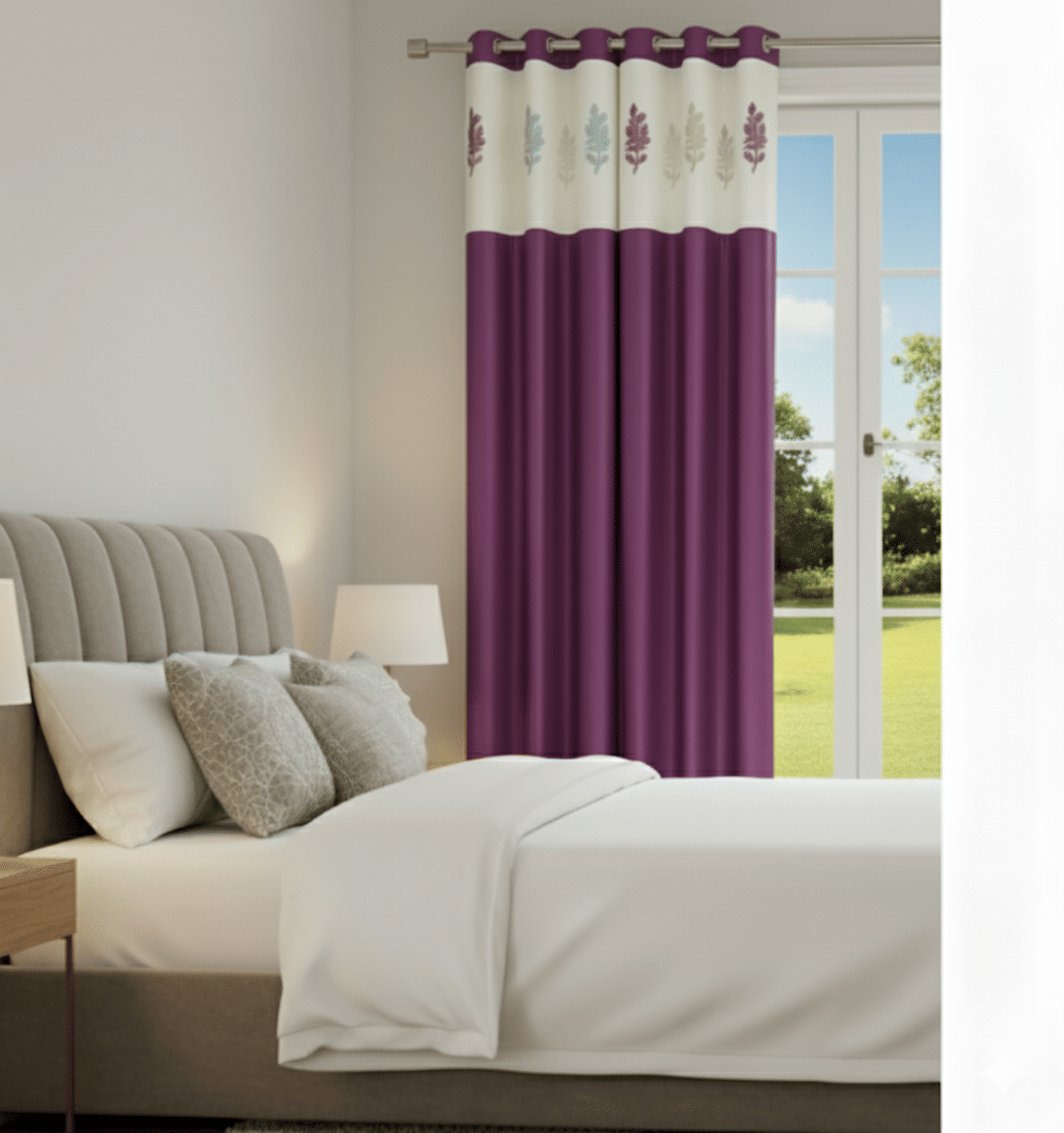 AADI TRADERS Solid Semi-Transparent Eyelet Curtain 9 ft ( Pack of 1 ) - Multi Color AADI TRADERS Solid Semi-Transparent Eyelet Curtain 9 ft ( Pack of 1 ) - Multi Color