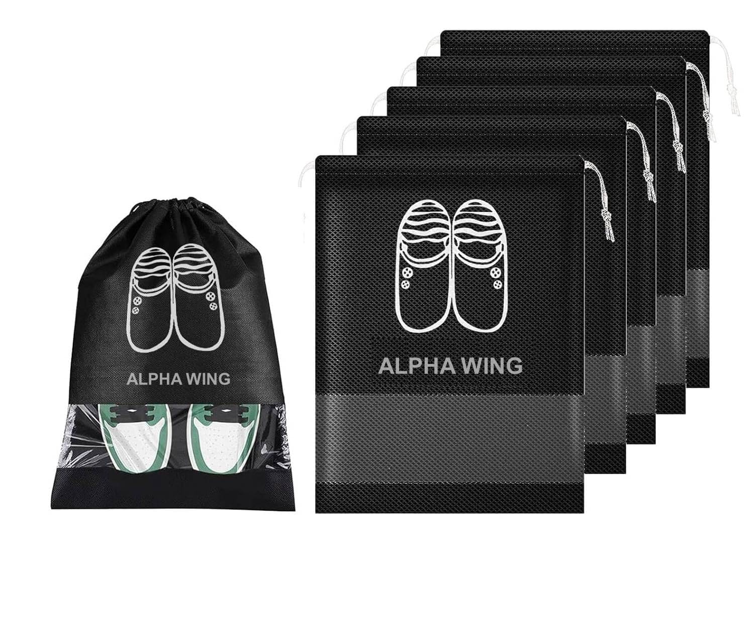     			ADOREX Black Shoe Cases ( 4 Pcs )