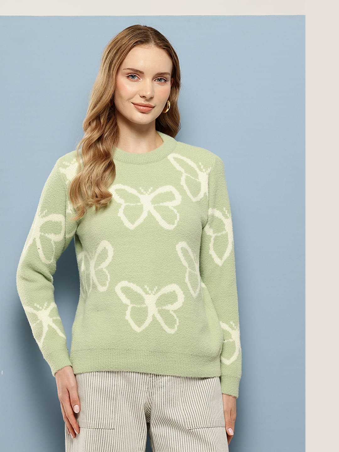    			Aarika Woollen Round Neck Women's Pullovers - Green ( Pack of 1 )