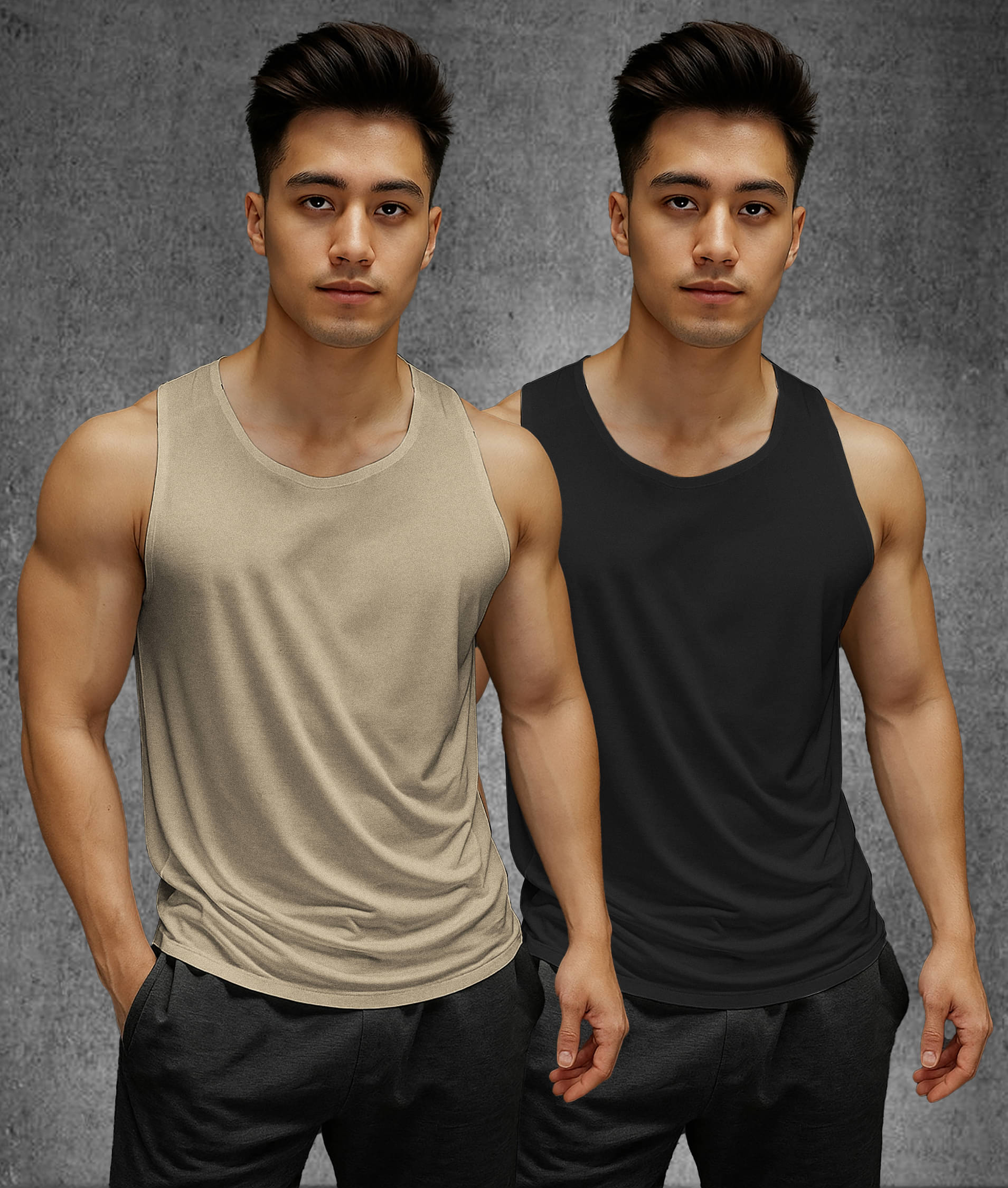    			Aiza Collection Pack of 2 Cotton Tank For Men ( Multicolor )