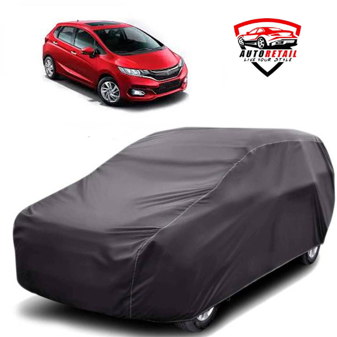     			AutoRetail Car Body Cover for Honda Jazz [2009-2011] Without Mirror Pocket ( Pack of 1 ) , Grey