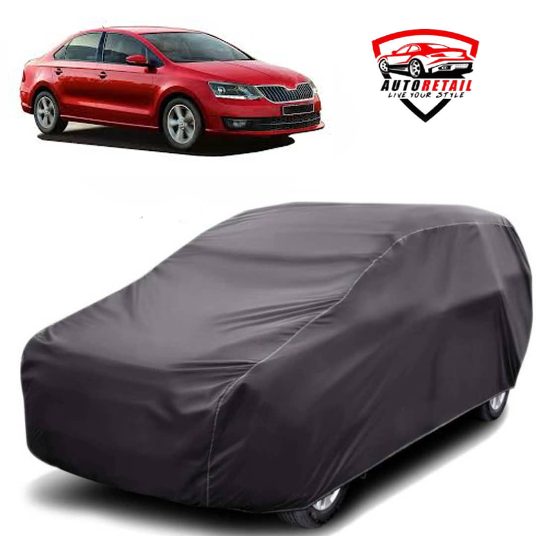 AutoRetail Car Body Cover for Skoda Rapid [2014-2015] Without Mirror Pocket ( Pack of 1 ) , Grey