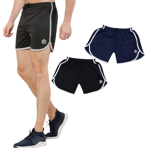 B.S sports wear Black Cotton Blend Men's Running Shorts ( Pack of 2 ) B.S sports wear Black Cotton Blend Men's Running Shorts ( Pack of 2 )
