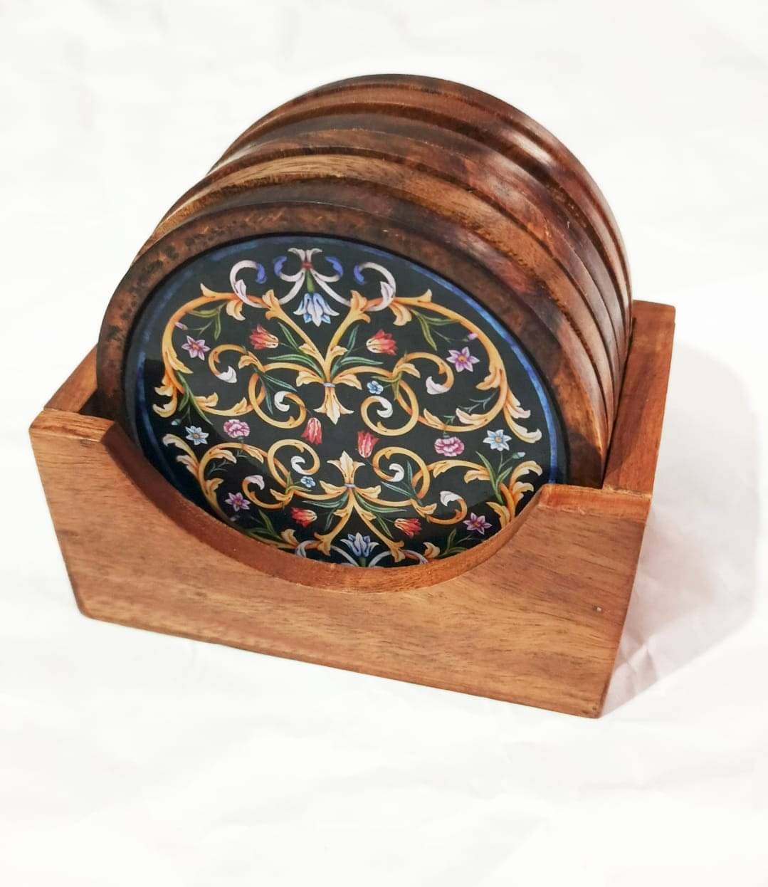 BakshExport Set of 6 Wood Coaster BakshExport Set of 6 Wood Coaster