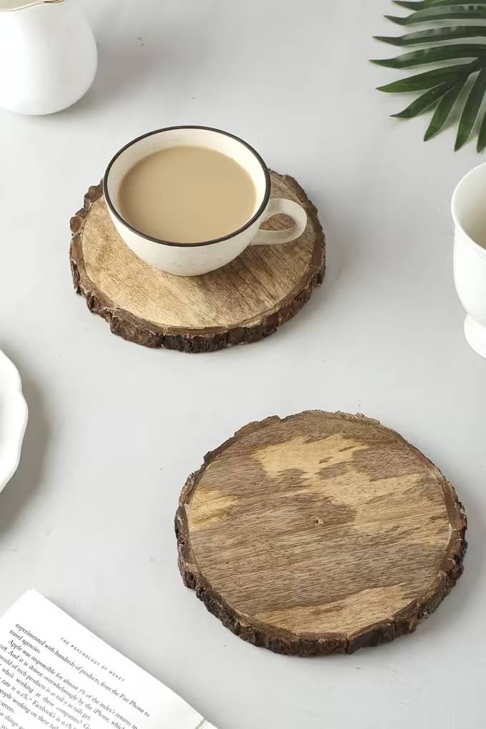     			BakshExport Set of 6 Wood Coaster