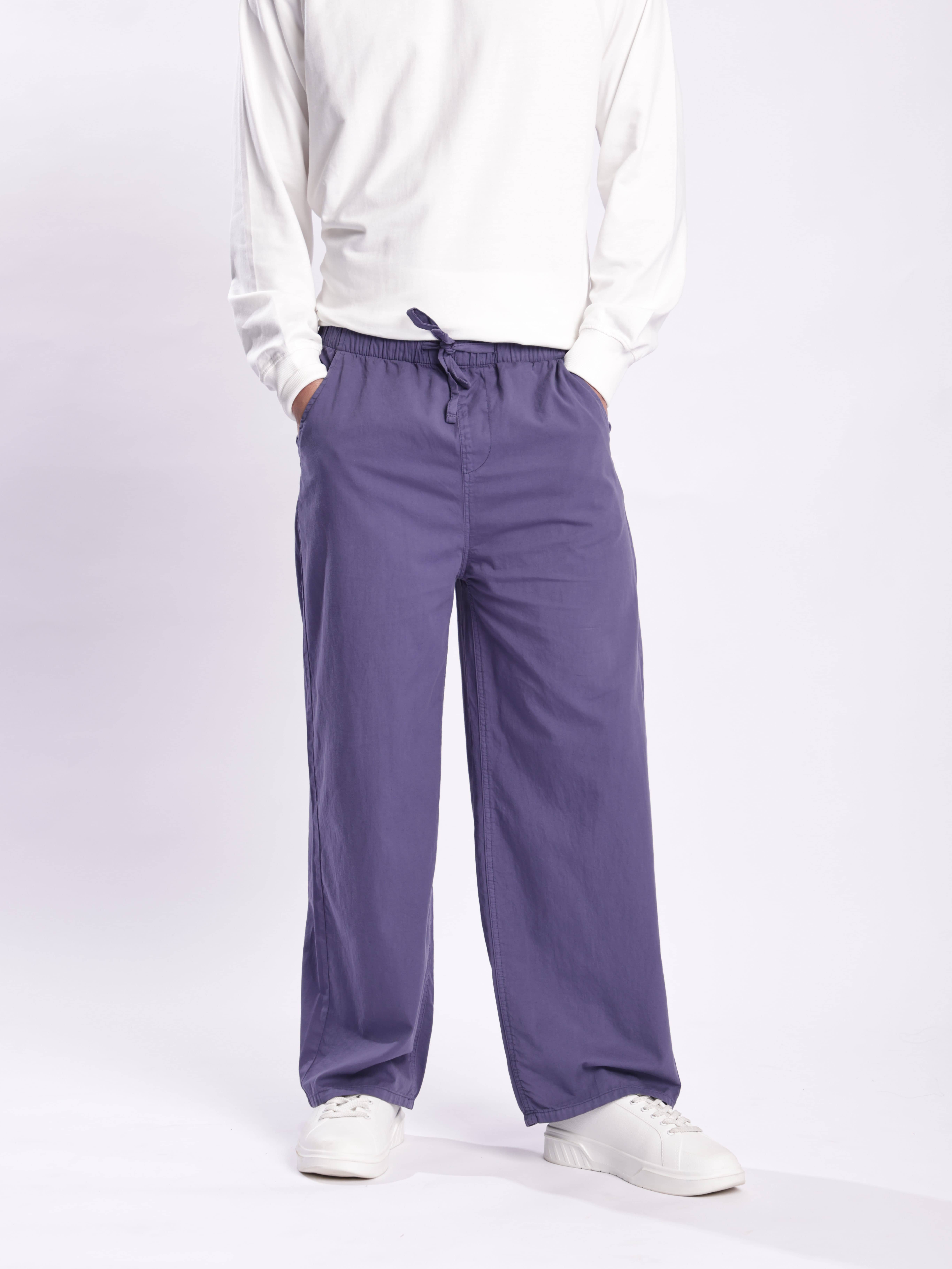 Bene Kleed Baggy Men's Trouser - Purple ( Pack of 1 ) - Trousers | Buy online on ZillyBuy
