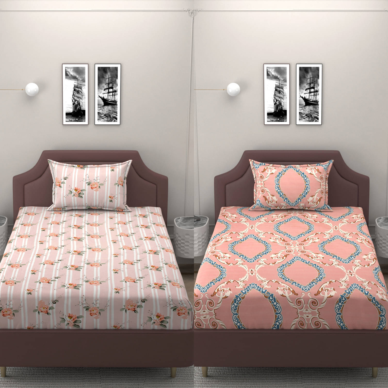 Bromwick Microfiber 1 Single Bedsheet with 1 Pillow Cover ( Pink ) Bromwick Microfiber 1 Single Bedsheet with 1 Pillow Cover ( Pink )