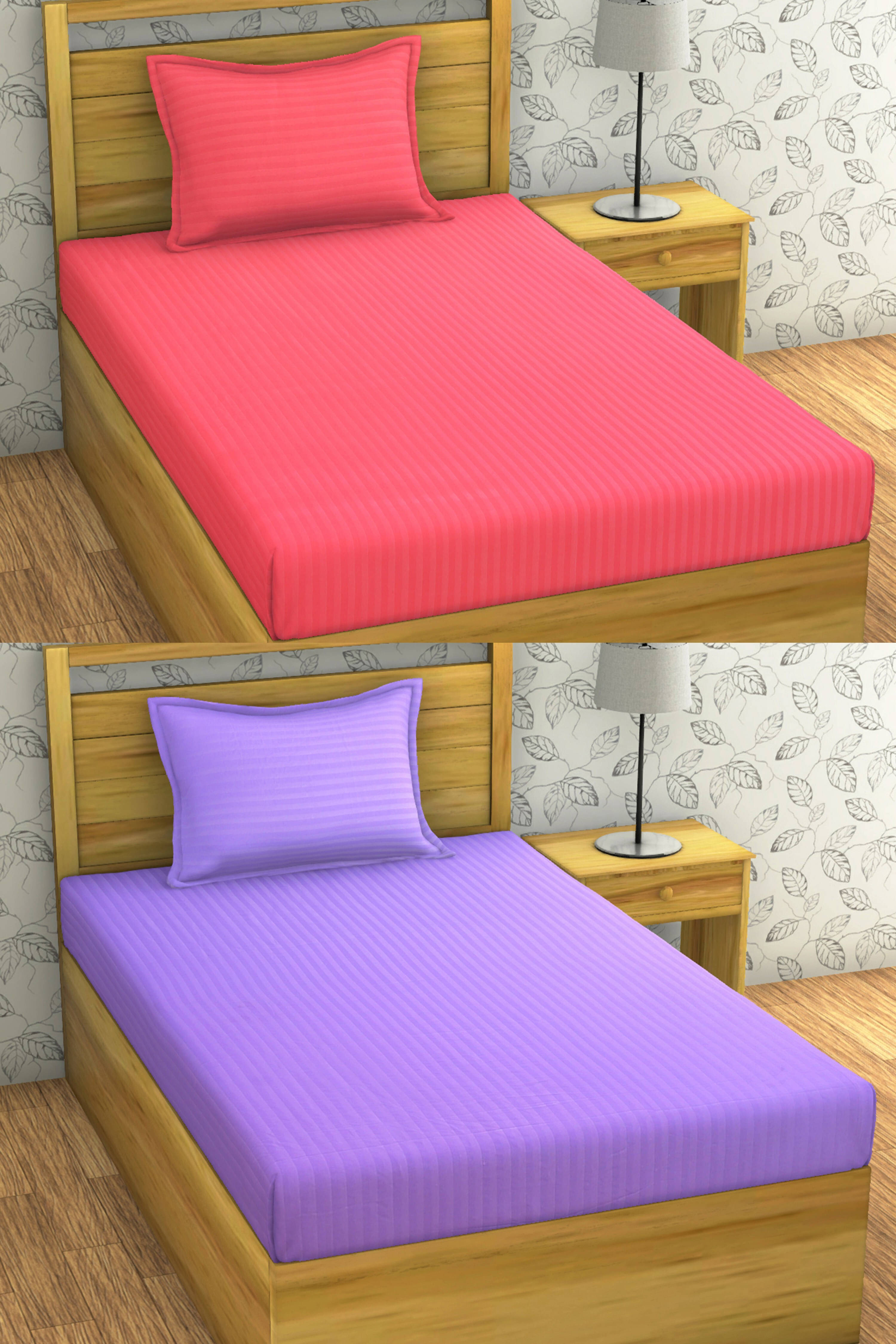 Bromwick Microfiber 1 Single Bedsheet with 1 Pillow Cover ( Multicolor ) Bromwick Microfiber 1 Single Bedsheet with 1 Pillow Cover ( Multicolor )
