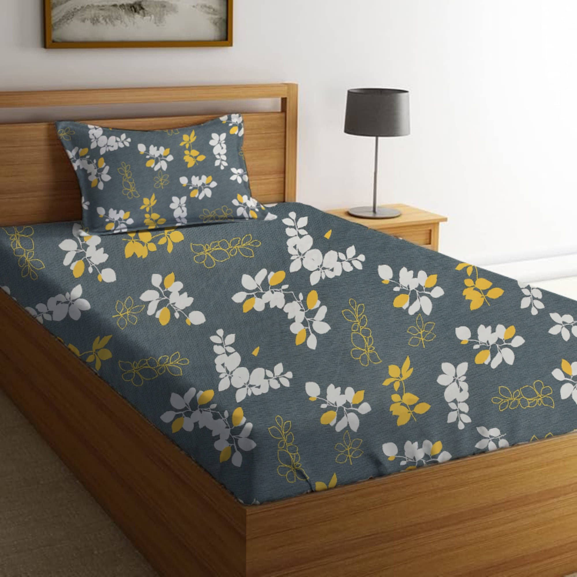     			Bromwick Microfiber 1 Single Bedsheet with 1 Pillow Cover ( Multicolor )